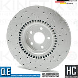 FOR AUDI A8 3.0 TFSI QUATTRO FRONT CROSS DRILLED PERFORMANCE BRAKE DISCS 356mm