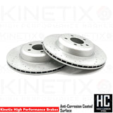 FOR BMW 340i 440i DRILLED FRONT REAR BRAKE DISCS MINTEX PADS SENSORS 370mm 345mm