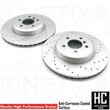 FOR BMW 340i 440i DRILLED FRONT REAR BRAKE DISCS MINTEX PADS SENSORS 370mm 345mm