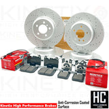 FOR BMW 340i 440i DRILLED FRONT REAR BRAKE DISCS MINTEX PADS SENSORS 370mm 345mm