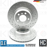 FOR BMW 5 SERIES F10 F11 M SPORT CROSS DRILLED FRONT BRAKE DISCS PAIR 330mm