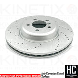 FOR BMW 335i 435i Fx M SPORT DRILLED FRONT BRAKE DISCS PADS WIRE 370mm