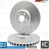 FOR MERCEDES GLC220d DRILLED FRONT BRAKE DISCS APEC PADS WEAR SENSOR 360mm