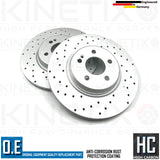 FOR MERCEDES C43 C450 GLC 43 AMG E400d DRILLED REAR BRAKE DISCS BREMBO PADS