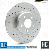 FOR MERCEDES C43 C450 GLC 43 AMG E400d DRILLED REAR BRAKE DISCS BREMBO PADS