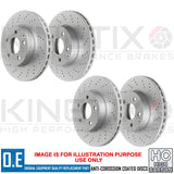 FOR VW CARAVELLE 2.0 TSI FRONT REAR CROSS DRILLED BRAKE DISCS 308mm 294mm COATED