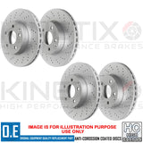 FOR VW TRANSPORTER 2.5 TDI T5 FRONT REAR CROSS DRILLED BRAKE DISCS 308mm 294mm