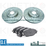 FOR VW CADDY 1.6 TDI DRILLED & GROOVED COATED FRONT BRAKE DISCS PADS 288mm FR