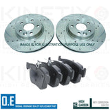 FOR VW GOLF MK7 1.2 TSI DRILLED & GROOVED COATED REAR BRAKE DISCS PADS 272mm