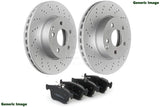 FOR SKODA SUPERB 1.4 TSI 2015- REAR DRILLED BRAKE DISCS MINTEX PADS 300mm