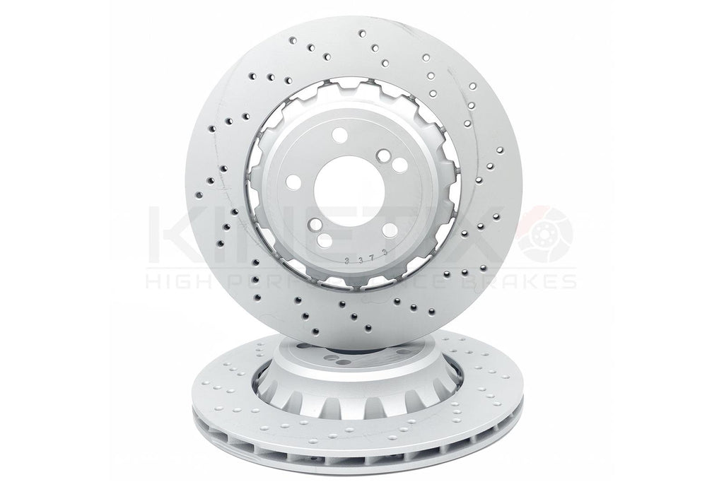 FOR BMW M4 F83 REAR DRILLED LEFT RIGHT BRAKE DISCS 370mm 34212284811 34212284812