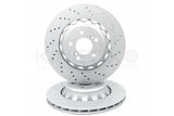 FOR BMW M4 F83 REAR DRILLED LEFT RIGHT BRAKE DISCS 370mm 34212284811 34212284812