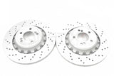 FOR BMW M4 F82 REAR LEFT RIGHT DRILLED BRAKE DISCS MINTEX PADS & WIRE 370mm