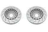 FOR BMW M2 F87 REAR DRILLED LEFT RIGHT BRAKE DISCS 370mm 34212284811 34212284812