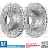 FOR VW CARAVELLE 2.0 BiTDI T5 T6 FRONT REAR DRILLED BRAKE DISCS 308mm 294mm