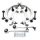 FOR AUDI A6 C7 FRONT UPPER LOWER SUSPENSION WISHBONE ARMS LINKS BALL JOINTS KIT