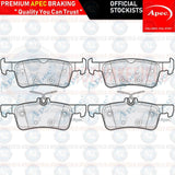 for FORD FIESTA 1.0 EcoBoost 2017- REAR PREMIUM QUALITY APEC BRAKE PADS SET