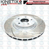 FOR BMW 725d 725Ld M SPORT G11 G12 FRONT DIMPLED GROOVED BRAKE DISCS PAIR 348mm