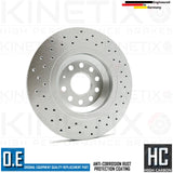 FOR CUPRA FORMENTOR CROSS DRILLED REAR BRAKE DISCS BREMBO XTRA PADS 310mm