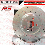 FOR FORD FOCUS RS MK2 DRILLED PERFORMANCE FRONT BRAKE DISCS BREMBO PADS 336mm