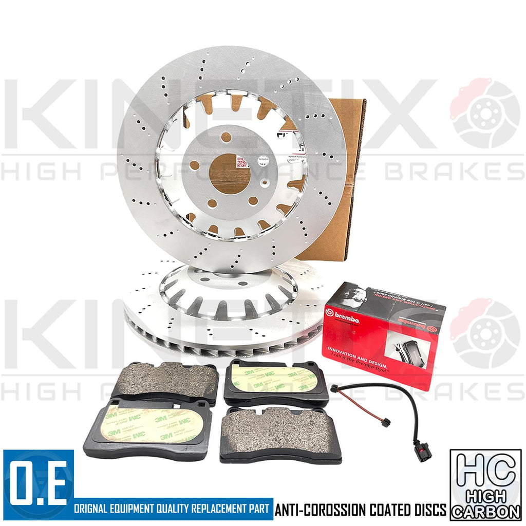 FOR AUDI RS3 8P 2011-2012 FRONT DRILLED BRAKE DISCS BREMBO PADS 370mm 8P0615301C