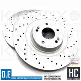 FOR HYUNDAI i30N 2.0N FRONT REAR DRILLED PERFORMANCE BRAKE DISCS SET 345mm 314mm