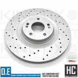 FOR HYUNDAI i30N 2.0N FRONT REAR DRILLED PERFORMANCE BRAKE DISCS SET 345mm 314mm