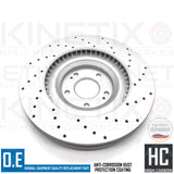 FOR HYUNDAI i30N FRONT REAR KINETIX DRILLED PERFORMANCE BRAKE DISCS 345mm 314mm