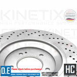 FOR HYUNDAI i30N KONA N PERFORMANCE REAR CROSS DRILLED BRAKE DISCS PAIR 314mm