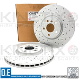 FOR MINI COOPER S F55 FRONT REAR CROSS DRILLED BRAKE DISCS 335mm 259mm