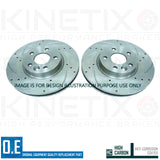 FOR VW GOLF MK7 1.2 TSI DRILLED & GROOVED COATED REAR BRAKE DISCS PADS 272mm