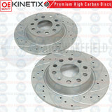 FOR AUDI SEAT SKODA VW FRONT REAR DRILLED GROOVED SPORTS BRAKE DISCS 312mm 282mm