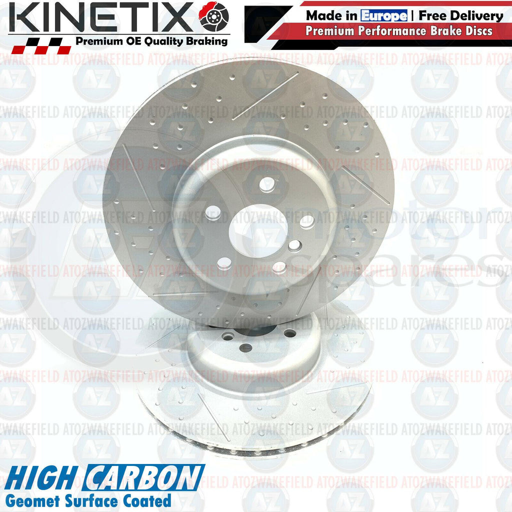 FOR BMW X3 G01 sDrive 18d M SPORT DIMPLED & GROOVED REAR BRAKE DISCS PAIR 345mm