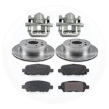 FOR EX25 EX30D EX35 EX37 FX35 FX45 REAR BRAKE CALIPERS DISCS PADS CARRIERS KIT